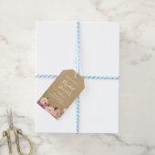 Rustic Bloem Kraft | Bruiloft Dank Je Cadeaulabel (Met Touw)