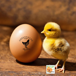 RUSTIC bloemenhen land boerderij naam Rubberstempel