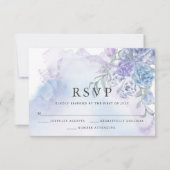 Rustic bloemige waterverf RSVP-kaart RSVP Kaartje (Voorkant)
