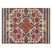 Rustic Bloemkruissteek Folk Patroon Tafelkleed (Voorkant (Horizontaal))