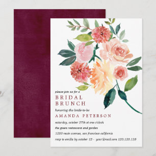 Rustic Bloom   Bridal Brunch Bridal Bride Bouquet Kaart
