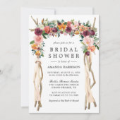 Rustic Bloom Burgundy Blush Floral Vrijgezellenfee Kaart (Voorkant)