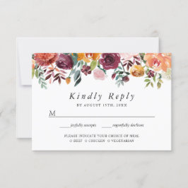 Rustic Bloom Burgundy Blush Oranje Floral RSVP