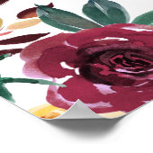 Rustic Bloom Chic Unplugged Wedding Ceremony Sign Poster (Hoek)