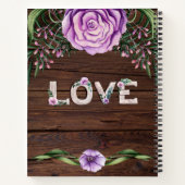 Rustic Bloom Custom Recipe Journal Wedding Gift Notitieboek (Achterkant)