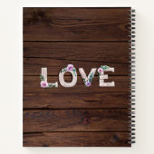 Rustic Bloom Custom Recipe Journal Wedding Gift Notitieboek (Achterkant)