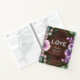 Rustic Bloom Custom Recipe Journal Wedding Gift Notitieboek