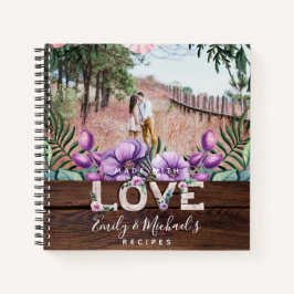 Rustic Bloom Custom Recipe Journal Wedding Gift Notitieboek
