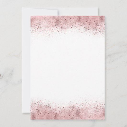 Rustic Bloom en Faux Roos Gold Foil Wedding Kaart (Achterkant)