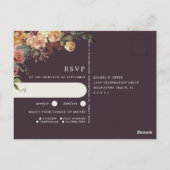 Rustic Bloom Floral Wedding Meal Choice RSVP Briefkaart (Achterkant)