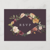 Rustic Bloom Floral Wedding Meal Choice RSVP Briefkaart (Voorkant)