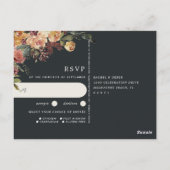 Rustic Bloom Floral Wedding Meal Choice RSVP Briefkaart (Achterkant)