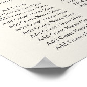 Rustic Bloom Floral Wedding Seating Chart Poster (Hoek)