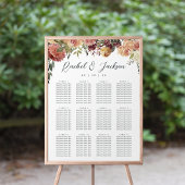 Rustic Bloom Floral Wedding Seating Chart Poster