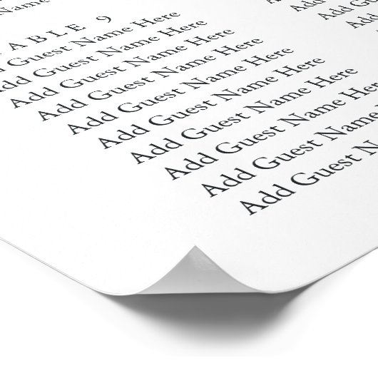 Rustic Bloom Floral Wedding Seating Chart Poster (Hoek)