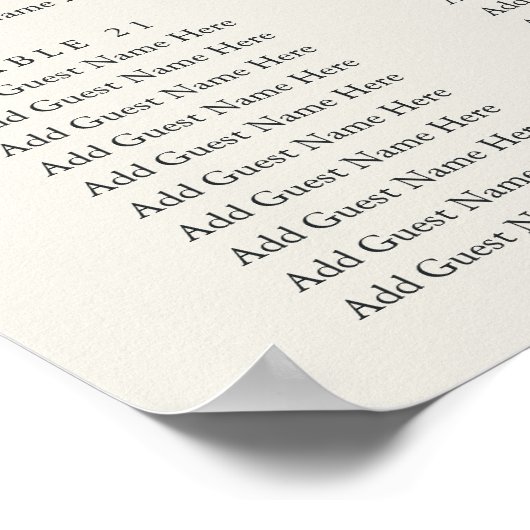 Rustic Bloom Floral XL Wedding Seating Chart Poster (Hoek)