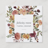 Rustic Bloom | Florence-Lijst Vierkante Visitekaartje (Voorkant)