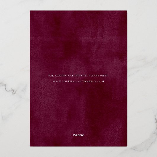 Rustic Bloom Folie sparen de Kaart van de Datum (Achterkant)