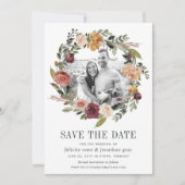 Rustic Bloom | Foto Save the Date Kaart (Voorkant)