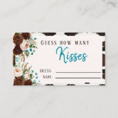Rustic Bloom "Guess How Many Kisses" Bridal Game Informatiekaartje (Voorkant)