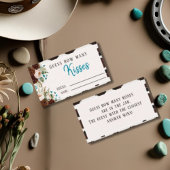 Rustic Bloom "Guess How Many Kisses" Bridal Game Informatiekaartje