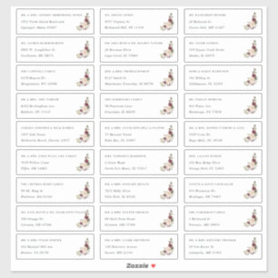 Rustic Bloom   Individuele gast Adresetiketten Sticker