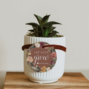 Rustic Bloom "Laat Liefde Groeien" Plant of Zade Bedankjes Labels