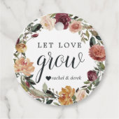 Rustic Bloom | "Let Love Grow"-Plant of -zaad Bedankjes Labels (Voorkant)