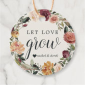 Rustic Bloom | "Let Love Grow"-Plant of -zaad Bedankjes Labels (Voorkant)
