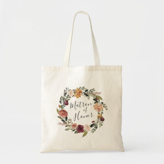 Rustic Bloom | Matron of Honor Tote Bag (Voorkant)
