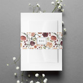 Rustic Bloom Monogram Uitnodigingen Wikkel
