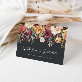Rustic Bloom Personalized Wedding Bedankkaart