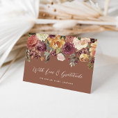 Rustic Bloom Personalized Wedding Bedankkaart