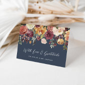 Rustic Bloom Personalized Wedding Bedankkaart