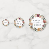 Rustic Bloom Personalized Wedding Confetti (Voorkanten)