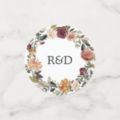 Rustic Bloom Personalized Wedding Confetti (Kleine voorkant)