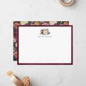 Rustic Bloom persoonlijke kaartje voor gebrande ka (Voorkant / Achterkant in situ)