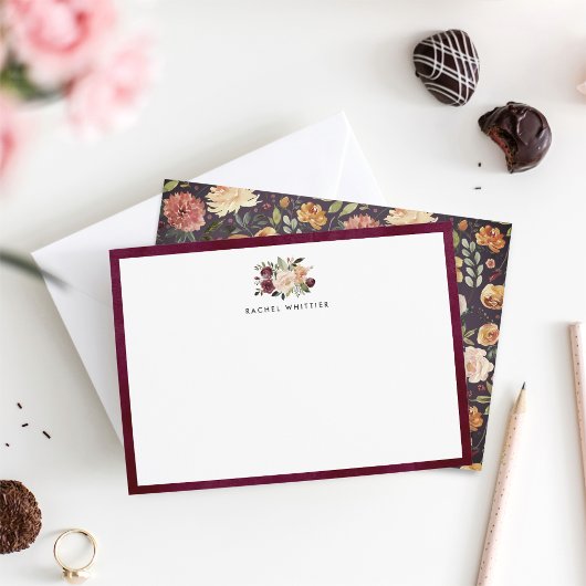 Rustic Bloom persoonlijke kaartje voor gebrande ka