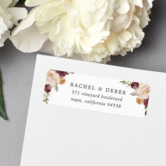 Rustic Bloom Return Address Etiket