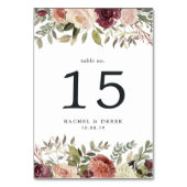 Rustic Bloom Table Number Kaart (Voorkant)