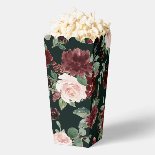 Rustic Bloom | Terracotta en Marasala rood patroon Bedankdoosjes (Popped)