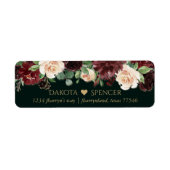 Rustic Bloom | Terracotta en Marsala Red Adres Etiket (Voorkant)