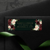 Rustic Bloom | Terracotta en Marsala Red Adres Etiket