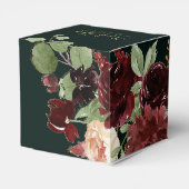 Rustic Bloom | Terracotta en Marsala Red Custom Bedankdoosjes (Achterkant)