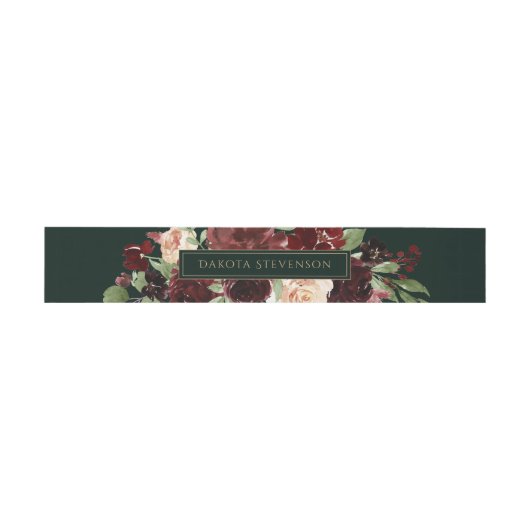 Rustic Bloom | Terracotta en Marsala Red Custom Uitnodigingen Wikkel (Vlak)