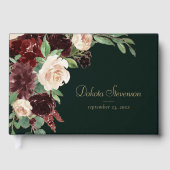 Rustic Bloom | Terracotta en Marsala Red Floral Gastenboek (Voorkant)
