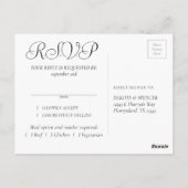 Rustic Bloom | Terracotta en Marsala RSVP Entree Briefkaart (Achterkant)