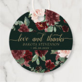 Rustic Bloom | Terracotta Marsala Liefde en Bedank Bedankjes Labels (Voorkant)