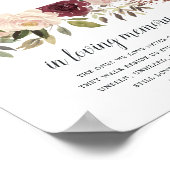 Rustic Bloom Trouw- en Herdenkingstekstbord Poster (Hoek)
