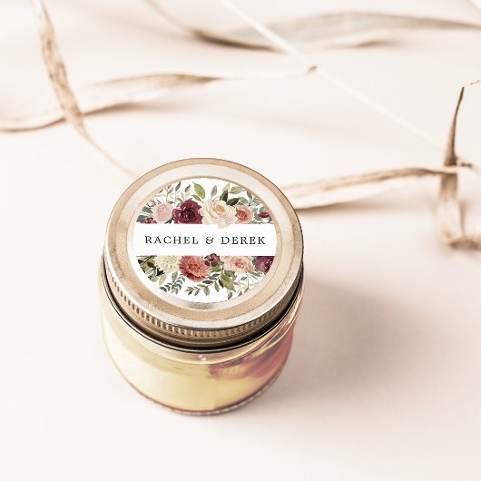 Rustic Bloom | Waterverf Floral Ronde Sticker